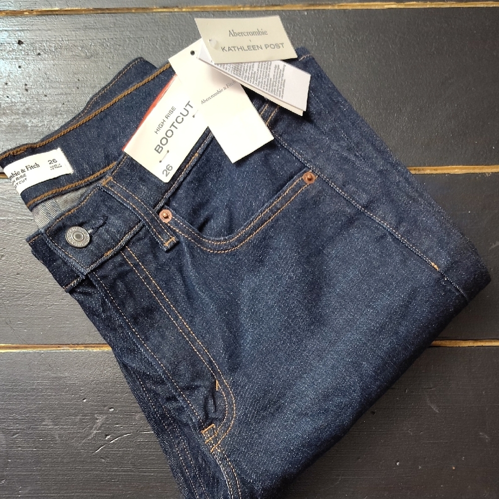 Abercrombie & Fitch Dark Blue Boot Cut Jeans